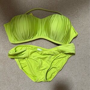 Seafolly Kiara Goddess Bustier Swim Top and Bottom US 8